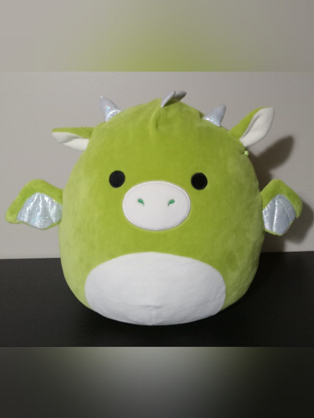 💚2/$15💚 Squishmallows Lime Green Dragon Plush with White Belly and Silver